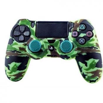 FR·TEC - Protector de Silicona Camo Woodland + Grips, para mando Dualshock de PlayStation 4