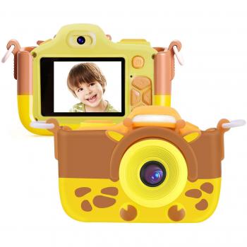 Kriogor Cámara de Fotos para Niños, Juguete Digital Cámara Selfie Flash 2 Pulgadas 16MP 1080P HD Niño Niña Cumpleaños