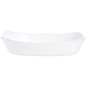 Fuente para horno opal 34x25cm Luminarc Smart Cuisine, blanca, apilable, apta para frigorífico y microondas