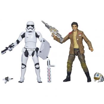 Star Wars The Black Series 6 Inch Poe Dameron & Riot Stormtrooper by Hasbro