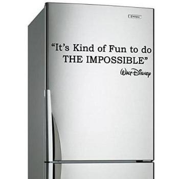 (80x 26cm) vinilo para pared frase tipo de es divertido hacer lo imposible/Walt Disney refranes/Inspirational texto adhesivos + Gratis Adhesivo Regalo.