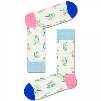 Happy Socks Lemonade Colorful Crew Socks - Pink, Light Blue, Blue, Green - Size: 36-40