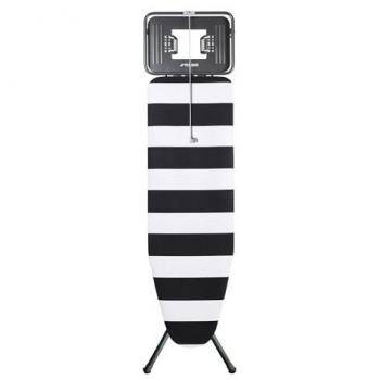 Tabla de Planchar Rolser K-Tres Tubo Negro - Lido Blanco y Negro - 120x38 cm