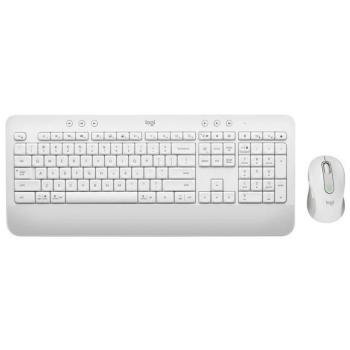 Combo Teclado y Ratón Logitech Signature MK650 para Empresas - Inalámbrico - Bluetooth LE - QWERTZ Checo - Blanco Off-White