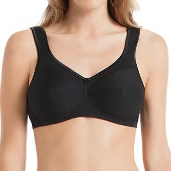 Anita Jana Comfort Support Bra - Black Cotton - Size 44H