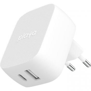Cargador Belkin Playa 30W USB-C + USB-A para Casa, Blanco