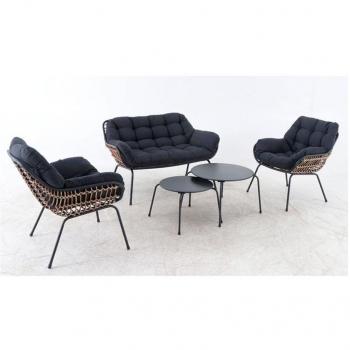 Conjunto de jardín Barcelona - Sofá, 2 sillones y 2 mesitas