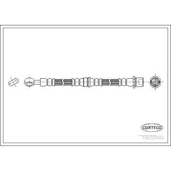 Latiguillo de freno CORTECO 19032493 - Tipo: Latiguillo de freno; Características: Fabricado por CORTECO, número de pieza 19032493, diseñado para ofrecer un rendimiento óptimo en sistemas