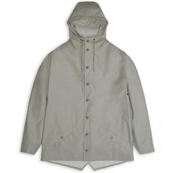 Rains Waterproof Rain Jacket, Gray Unisex, Size L