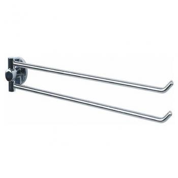 Toallero con rail movil SPIRELLA Lagune de metal cromado en color gris 45 x 5,5 cm