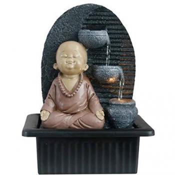 Fuente Decorativa Monje Negra - 26x18x21 cm - Signes Grimalt