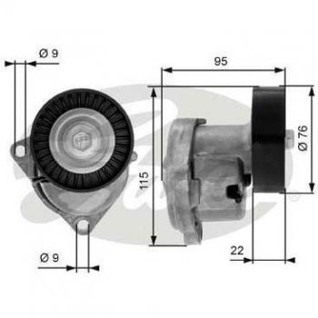 Polea tensora GATES T38448 para correa acanalada en V