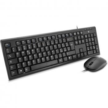 V7 Pack de - Teclado (USB + PS/2, Universal, Mechanical key switch, QWERTY, Italiano, Alámbrico)