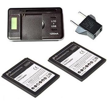 Mondpalast ® 2 X BATERIA 2500 mah + cargador PARA SAMSUNG Galaxy S4 mini i9190