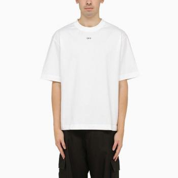 Off-White Men's Cotton Crew-Neck T-Shirt | Size Small | OMAA120C99JER005 Color 0110