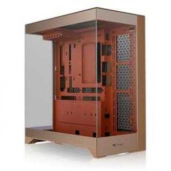 Caja de PC Thermaltake CTE E550 TG Midi-Tower con Ventana Lateral Beige/Naranja (mATX, E-ATX, ATX, Mini ATX)