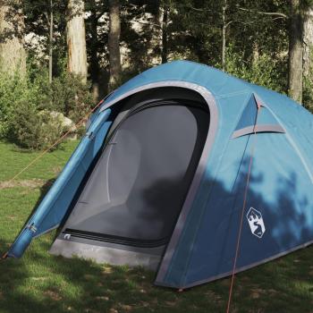 Tienda de camping túnel impermeable para 3 personas color blanco opaco, gris y naranja, azul