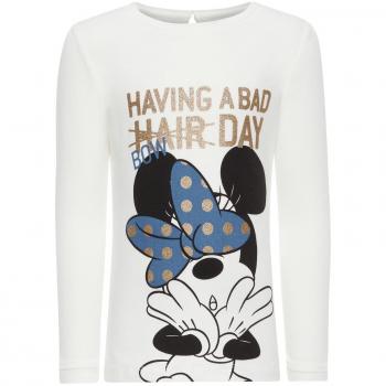 NAME IT Minnie Sofia LS TOP F Mini wdi, bianco