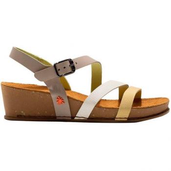 Art Sandalias de Mujer 1930 Grass Waxed Sesame/I Live con Cuña y Cierre de Hebilla Color Beige