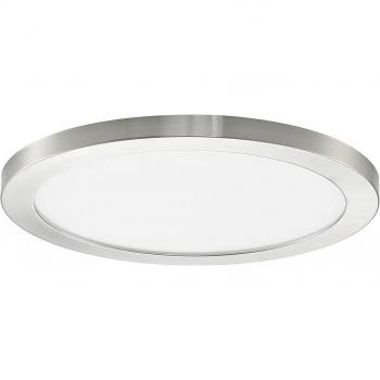 Lámpara de techo LED Aureka Prios, empotrable, 33 cm, moderna en gris, hecha de aluminio, para salón y comedor, 1 llama
