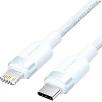 Cable de Carga USB-C/Lightning Vention - Aluminio Trenzado - 27W - 480Mbps - 2m - Color Azul