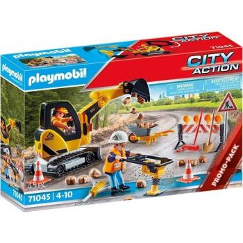 Playmobil City Action 70441 - Construcción de Carreteras con Vehículo y Accesorios