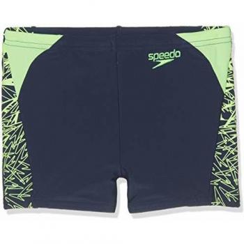 Speedo Boom Splice Aquashort Jm Bañador, Niños, Navy/Bright Zest, 28