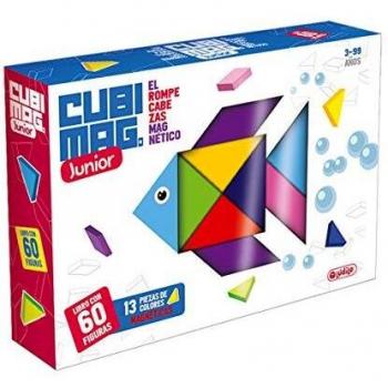 Lúdilo- Cubimag Jr niños, Rompecabezas magnético, versión Junior, Juegos Viaje, Juguetes educativos, Multicolor