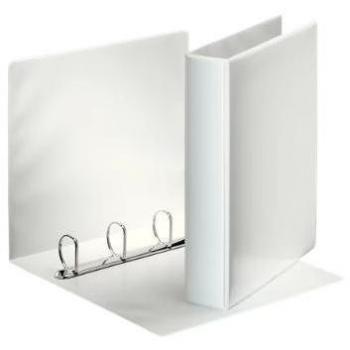 Esselte Carpeta Canguro Gama Básica 40mm - Mecanismo de 4 Anillas Mixtas - 2 Bolsillos Exteriores - Formato A4 - Color Blanco