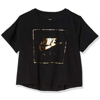 NIKE G NSW Crop Air DOP Camiseta de Manga Corta, Niñas, Black, XS