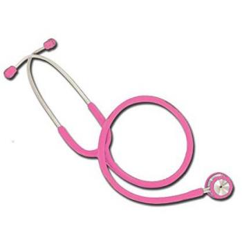 Estetoscopio Pediátrico de doble cabeza, rosa, ligero cromo chapado en pediatría