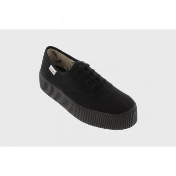 Deportivas de Mujer VICTORIA ZAPATILLAS DE LONA NEGRAS 116101 NEGRO