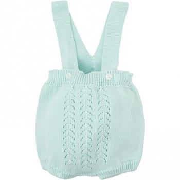 Conjunto de short y cubrepañal para bebé niño en color verde