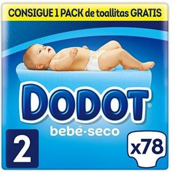Dodot Bebé-Seco Pañales Talla 2, 78 Pañales, el unico Pañal con canales de Aire, 4 a 8 kg