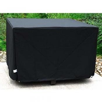 Funda protectora para mesa de jardín 4 plazas de poliéster negro DCB Garden