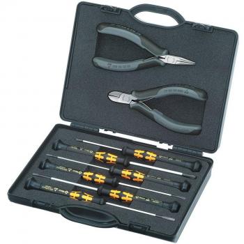 KNIPEX Estuche con alicates de electrónica con herramientas para trabajos en componentes electrónicos 00 20 18 ESD