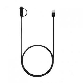 Cable 2 en 1 Micro-USB/USB-C a USB de 1,5m - Negro Original Samsung