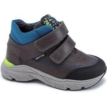 Botas de niño Pablosky de piel gris 507856 con cierre adherente