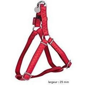 Zolux Mac Leather - Arnés Ajustable para Perro, 25 mm, Color Rojo