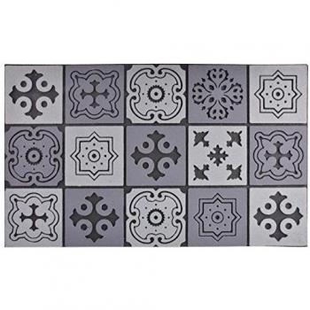 Alfombra de goma antideslizante con diseño de mosaico - 76 x 46 cm - Esschert Design