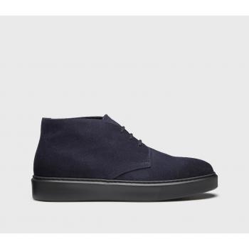 Doucal's Blue Suede Chukka Ankle Boots for Men, Size 9 US