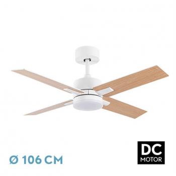 Ventilador de Techo FABRILAMP Talco 20W Blanco 4 Aspas 6 Velocidades