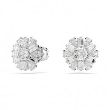 Swarovski Idyllia Rhodium Plated Mixed Cuts Snowflake Stud Earrings 5691483 - Crystal / Rhodium Plated Female