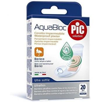 Pic Aquabloc Assorted Adhesive Dressings with Bactericide - 20 Pack