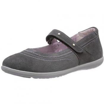 Ricosta Mischa - Bailarinas de piel para niña, color gris, talla 28