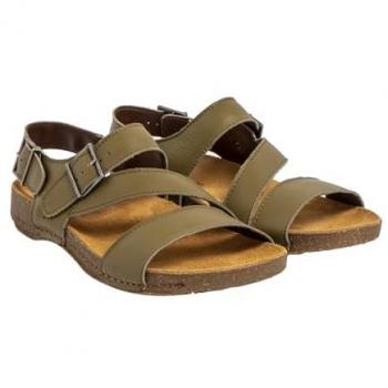 Sandalias Unisex de Piel I Breathe Verde 42, Planas con Hebilla, Casual, Art Outlet 2024