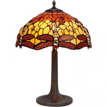 Lámpara de mesa estilo Tiffany Belle Amber 40 cm