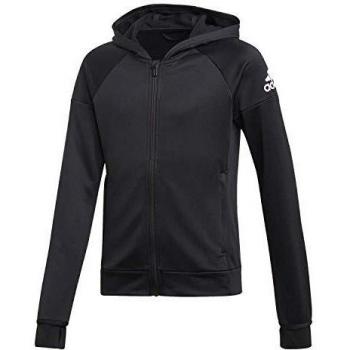 adidas Jg TR Eq FZ HD Sudadera, Niñas, Negro/Blanco, 128