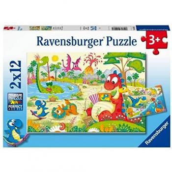 Puzle Infantil de 24 piezas Dinosaurios Juguetones - Divertido y Colorido