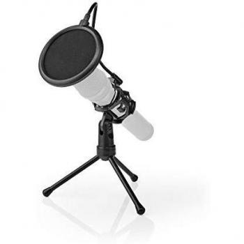 Soporte de micrófono de mesa plegable con filtro anti-pop para grabación vocal y transmisión en vivo